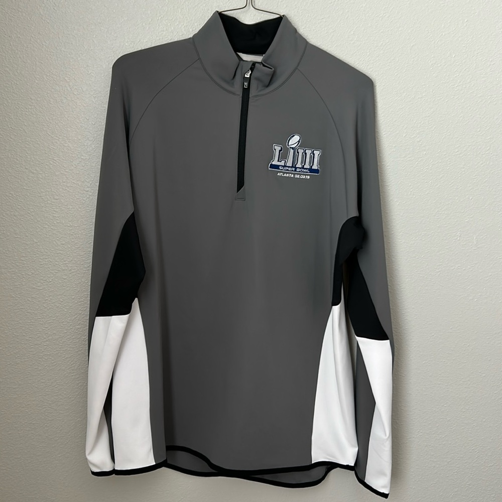 Quarter zip long sleeve tee -Super Bowl LIII
